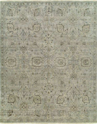 Traditional Grey/Silver Wool Area Rug: Regal Destiny Luster 184801: Grey Frost (Hand-Knotted Area Rug)