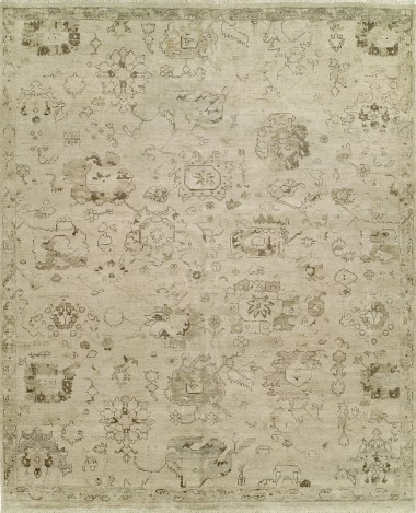 Traditional Beige/Tan Wool Area Rug: Regal Destiny Luster 184211: Vintage Linen/Taupe (Hand-Knotted Area Rug)