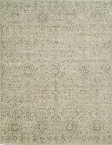 Traditional Grey/Silver Wool Area Rug: Regal Destiny Luster 184311: Light Grey/Taupe (Hand-Knotted Area Rug)