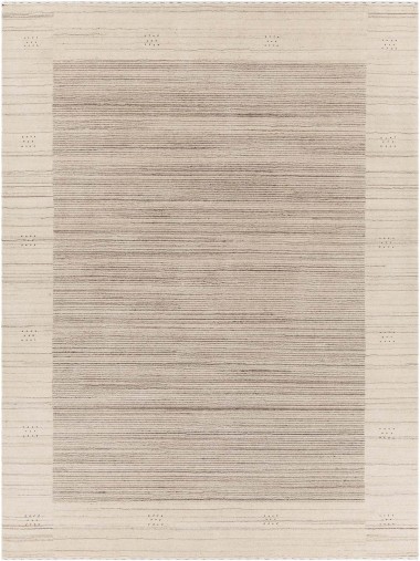 Bohemian Beige/Tan Wool Area Rug: West Lake Elain 2350071: Beige/Brown (Hand-Knotted Area Rug)