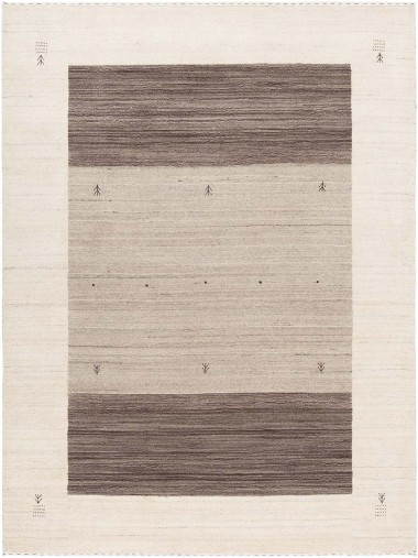 Bohemian White/Ivory Wool Area Rug: West Lake Elain 2355071: Ivory/Brown (Hand-Knotted Area Rug)_Bohemian White/Ivory Wool Area Rug: West Lake Elain 2355071: Ivory/Brown (Hand-Knotted Area Rug)