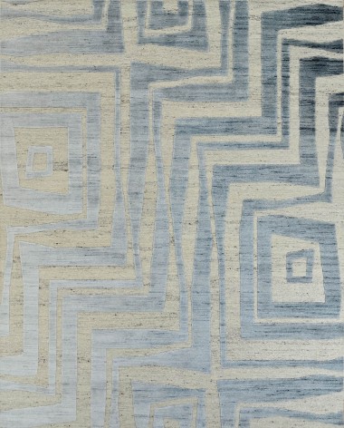 Modern Beige/Tan Wool Area Rug: Mafi Signature Emilia EM-103 (Hand-Knotted Area Rug)