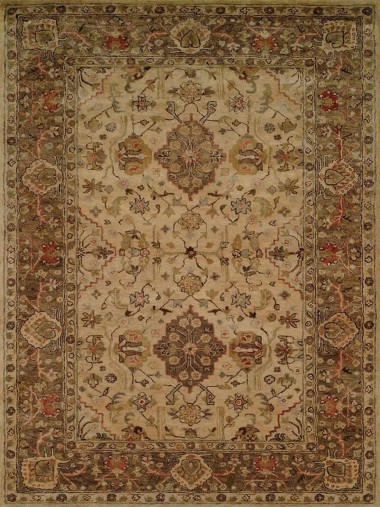 Traditional Beige/Tan Wool Area Rug: Regal Emporium 185192: Beige/Brown (Hand-Tufted Area Rug)