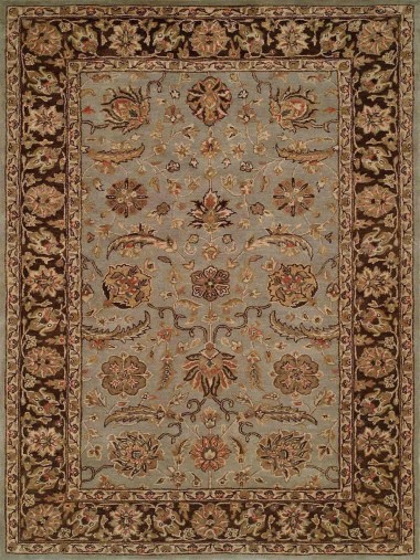 Traditional Blue/Navy Wool Area Rug: Regal Emporium 185392: Blue/Brown (Hand-Tufted Area Rug)