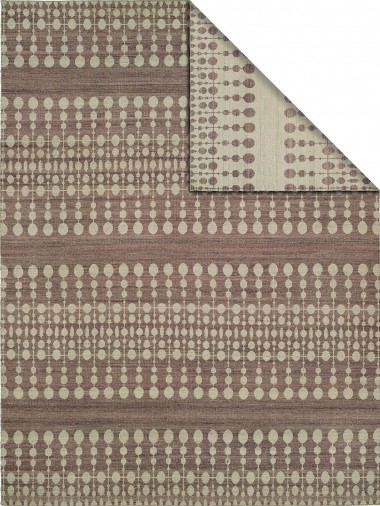 Transitional/Modern Pink/Purple Wool Area Rug: Regal Envy 185129: Lilac/Ivory (Handmade Area Rug)