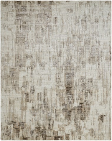 Transitional/Modern Multi Wool Area Rug: Regal Estelle 185065: Earth Tones/White (Handmade Area Rug)