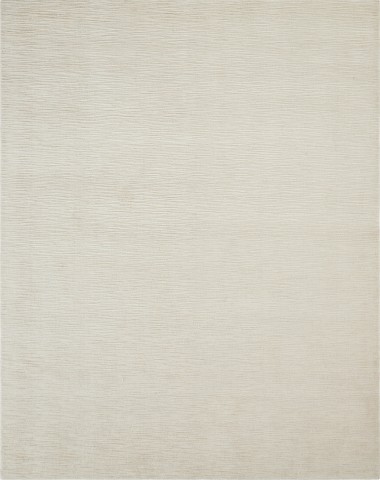 Transitional/Modern Ivory/White Wool Area Rug: Regal Florenza 186718: Cream (Handmade Area Rug)
