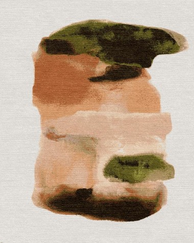 Contemporary Green Wool Area Rug: Mafi Signature Custom Heather Mclean Forest (Hand-Knotted Area Rug)