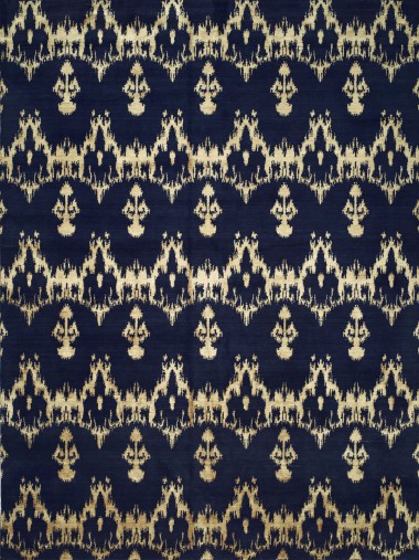 Regal | Grandeur | 187876: Blue area rug Transitional Blue/Navy Wool Area Rug: Regal Grandeur 187876: Blue (Handmade Area Rug)
