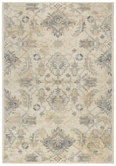 Transitional Beige Wool Area Rug: Bainbridge Golden State 272227: Beige/Grey (Luxe-Weave Construction Area Rug)
