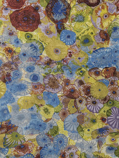 Contemporary Yellow/Gold Wool Area Rug: Modern Masters Impressionism Garden 13070: Yellow (Hand-Knotted Area Rug)