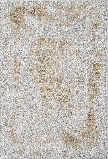 Traditional White/Ivory Area Rug: Madison Geena 1379307: Ivory/Gold (Power-Loomed Area Rug)