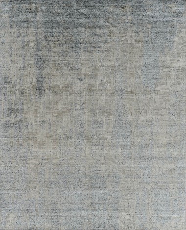 Modern/Transitional Grey/Silver Wool Area Rug: Mafi Signature Nirvana HLVA-1014 (Hand-Knotted Area Rug)