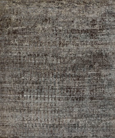 Modern/Transitional Grey/Silver Wool Area Rug: Mafi Signature Husk HUK-119 (Hand-Knotted Area Rug)