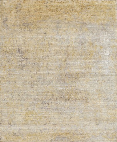 Modern/Transitional Grey/Silver Wool Area Rug: Mafi Signature Husk HUK-132 (Hand-Knotted Area Rug)