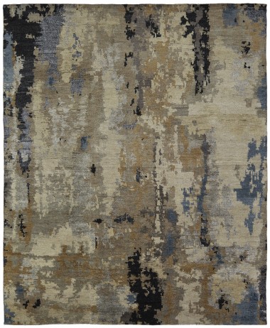 Regal | Hellenic Wind | 188059: Tan/Blue area rug Transitional/Modern Beige/Tan Wool Area Rug: Regal Hellenic Wind 188059: Tan/Blue (Hand-Knotted Area Rug)