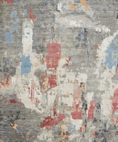 Transitional/Modern Multi Wool Area Rug: Regal Hellenic Wind 188859: Multi (Hand-Knotted Area Rug)