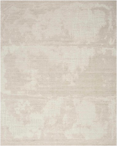 Modern/TransitionalWhite/Ivory Wool Area Rug: Revival Hayfork 180870: Ivory (Hand-Knotted Area Rug)