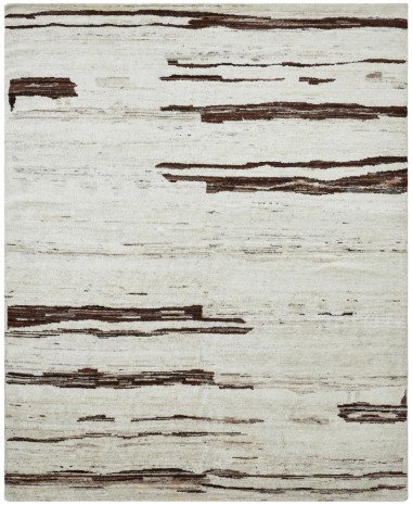 Transitional/Bohemian Brown Wool Area Rug: Regal Heritage Manor 188426: Brown/White (Hand-Knotted Area Rug)