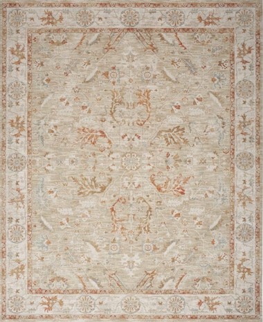 TraditionalGreen Area Rug: Revival Ifana 180910: Sage/Ivory (Power-Loomed Area Rug)
