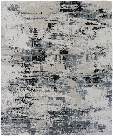 Modern/Transitional Beige/Tan Area Rug: Regal Joy Reborn 1810536: Sand/Steel (Handmade Area Rug)