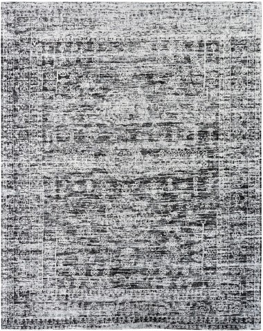 Modern/Transitional Charcoal/Black Area Rug: Regal Joy Reborn 1810736: Hazy Charcoal (Handmade Area Rug)
