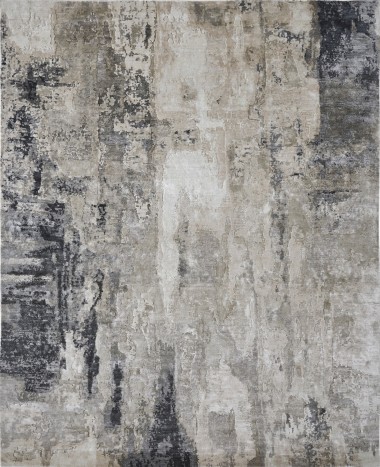 Regal | Jnana | 1810103: Greys/Granite area rug Modern Grey/Silver Area Rug: Regal Jnana 1810103: Greys/Granite (Hand-Knotted Area Rug)