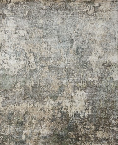 Modern Green Area Rug: Regal Jnana 1810203: Greens/Greys (Hand-Knotted Area Rug)