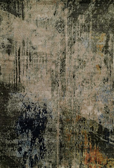 Modern Beige/Tan Area Rug: Regal Jnana 1810370: Taupe/Multi (Hand-Knotted Area Rug)