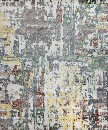 Transitional/Modern Multi Area Rug: Summit Cassandra 19352: Multi (Hand-Knotted Area Rug)