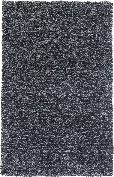 Shag Charcoal/Black Area Rug: Madison Blizzard 1323851: Black Heather (Hand-Woven Area Rug)