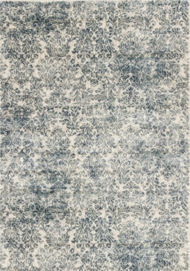 Transitional White/Ivory Area Rug: Madison Promise 13169068: Ivory/Blue (Power-Loomed Area Rug)