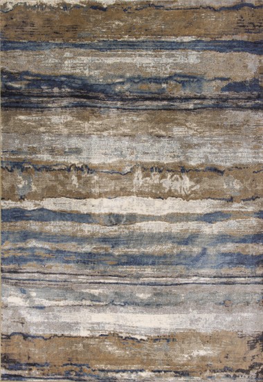 Modern White/Ivory Area Rug: Madison Promise 13163068: Ivory/Blue (Power-Loomed Area Rug)