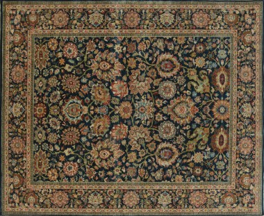 Mafi Signature | Khanna | KH-1248: Black/Black area rug Traditional Charcoal/Black Wool Area Rug: Mafi Signature Khanna KH-1248 (Hand-Knotted Area Rug)