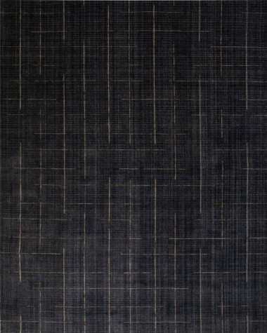 Modern/Transitional Charcoal Wool Area Rug: Bainbridge Kikara 211796: Charcoal (Hand-Knotted Area Rug)