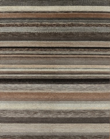 Bohemian/Transitional Brown Wool Area Rug: Mafi Signature Lori LB-1003 (Hand-Knotted Area Rug)