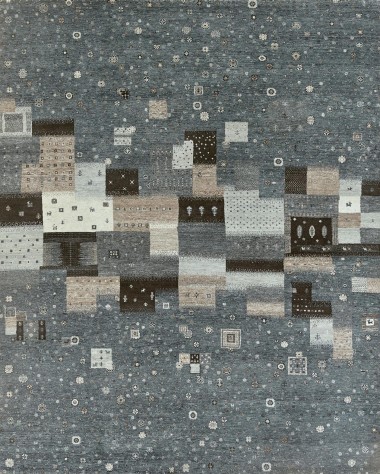 Bohemian/Transitional Beige/Tan Wool Area Rug: Mafi Signature Lori LB-775 (Hand-Knotted Area Rug)