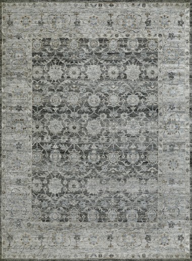 Traditional Black/Charcoal Wool Area Rug: Mafi Signature Legacy LEG-107 (Hand-Knotted Area Rug)