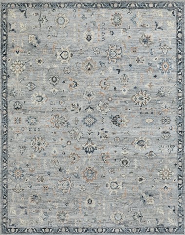 Traditional Grey/Silver Wool Area Rug: Mafi Signature Legacy LEG-117 (Hand-Knotted Area Rug)