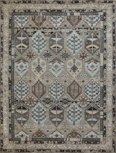 Traditional/Bohemian Brown Wool Area Rug: Mafi Signature Legacy LEG-127 (Hand-Knotted Area Rug)