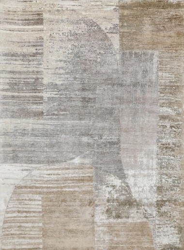 Modern/Transitional Beige/Tan Wool Area Rug: Mafi Signature Luxo LX-422 (Hand-Knotted Area Rug)
