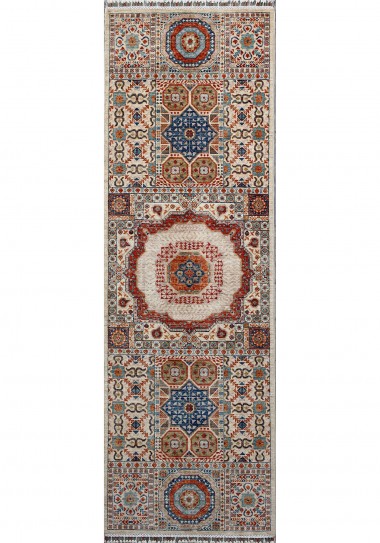 Traditional Multi Wool Area Rug: Karachi Lahore 24: Multi (Hand-Knotted Area Rug)