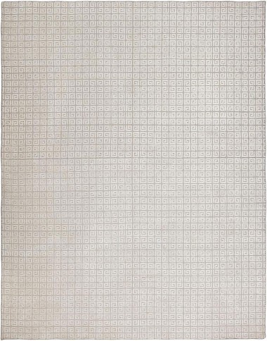 Modern/Transitional Ivory Wool Area Rug: Silk Road Laila 19128703 (Handmade Area Rug)