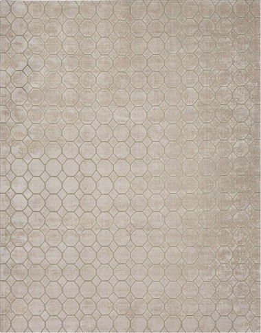 Modern/Transitional Beige Wool Area Rug: Silk Road Laila 19121513 (Handmade Area Rug)