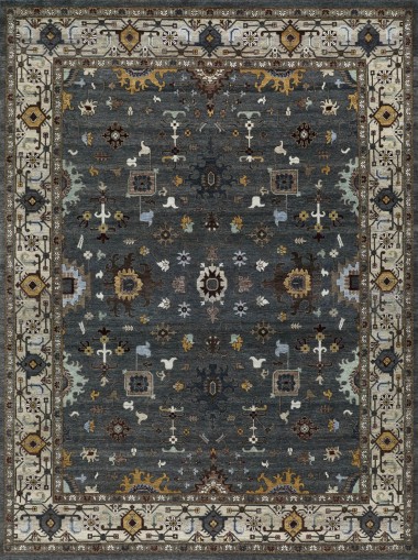 Mafi Signature | Mashad | MASHAD-09: Grey/Beige area rug Traditional Grey/Silver Wool Area Rug: Mafi Signature Mashad MASHAD-09 (Hand-Knotted Area Rug)