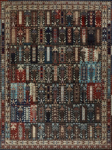 Traditional Charcoal/Black Wool Area Rug: Mafi Signature Mashad MASHAD-17 (Hand-Knotted Area Rug)