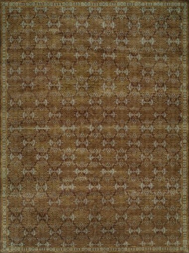 Transitional Brown Wool Area Rug: Regal Malibu Beach 1813784: Brown (Hand-Knotted Area Rug)