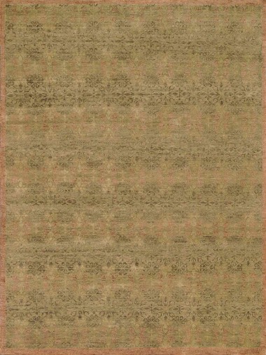 Transitional Green Wool Area Rug: Regal Malibu Beach 1813094: Green (Hand-Knotted Area Rug)