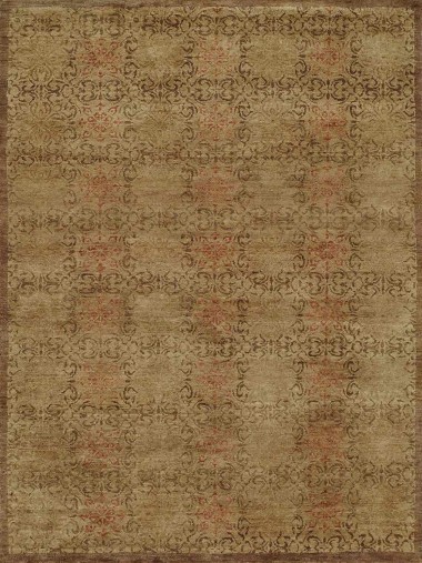 Transitional Beige/Tan Wool Area Rug: Regal Malibu Beach 1813394: Beige (Hand-Knotted Area Rug)