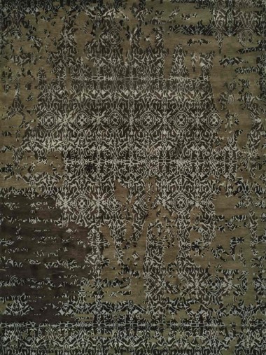 Transitional Brown Wool Area Rug: Regal Mano Destra 1813363: Brown/Multi (Hand-Tufted Area Rug)